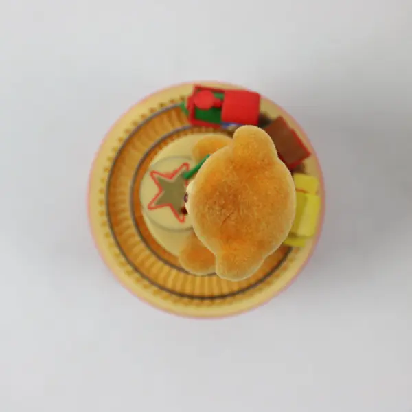 Enesco Christmas Teddy Bear Drum Figurine, Nonworking Music Box