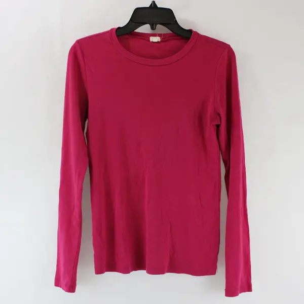 J.Crew Women's Medium Magenta Pink Long Sleeve Top