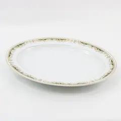 Signature Collection Queen Anne Oval Serving Platter 14.25in Ornate Border