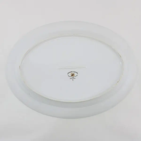 Signature Collection Queen Anne Oval Serving Platter 14.25in Ornate Border