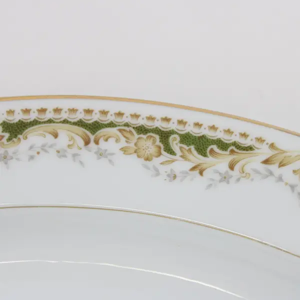 Signature Collection Queen Anne Oval Serving Platter 14.25in Ornate Border