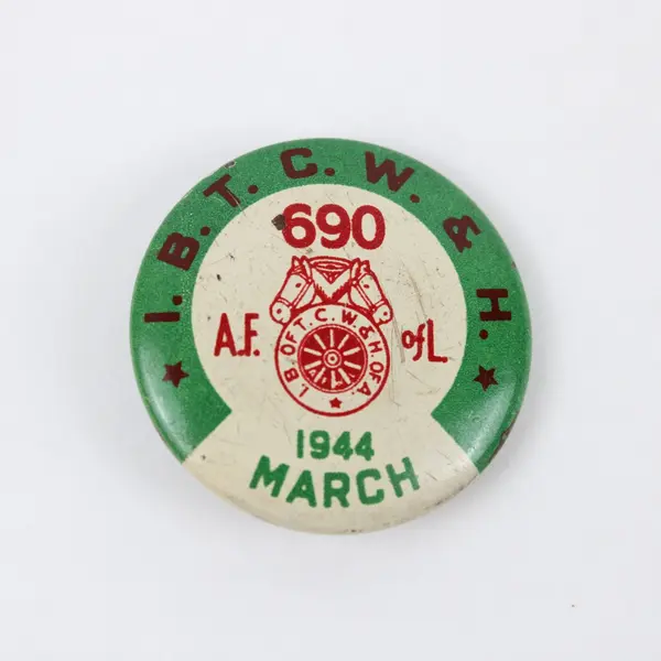 1944 IBTCW&H Local 690 Spokane WA Union Pinback Buttons Pair