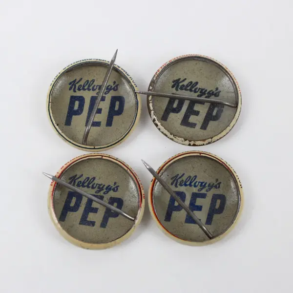 WWII Kellogg's Pep Cereal Squadron Pins Set of 4 1943-44