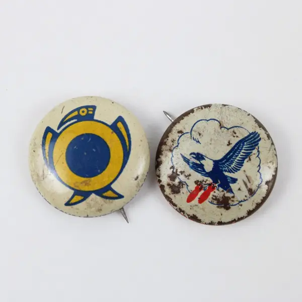 WWII Kellogg's Pep Cereal Squadron Pins Set of 4 1943-44