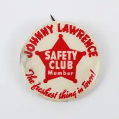 Johnny Lawrence Safety Club Member Salem Oregon Pinback Button 