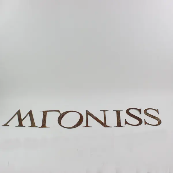 Lot of 7 Rustic Metal Letter Signs 6 Inch Wall Decor M O N I S S S