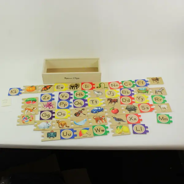 Melissa & Doug #2541 Self-Correcting A-Z Alphabet Puzzle Missing A Piece