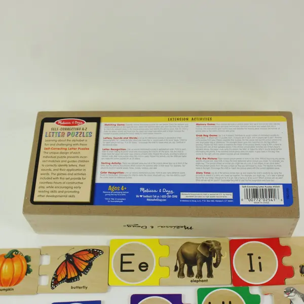 Melissa & Doug #2541 Self-Correcting A-Z Alphabet Puzzle Missing A Piece