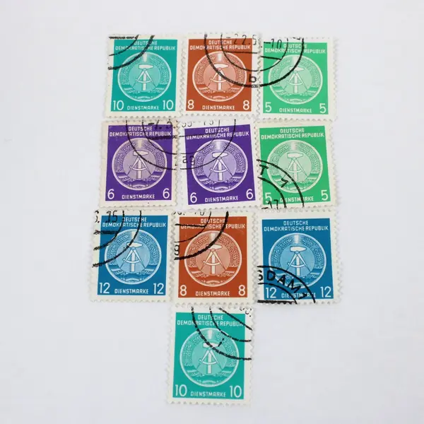 Lot Of 10 DDR East Germany 1954 Canceled Postage Stamps Scott #O1-O5