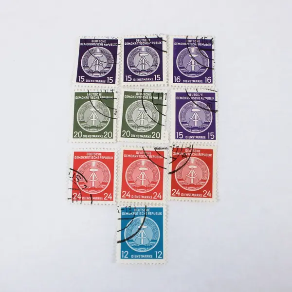 DDR 1954 East Germany Dienstmarke Used Set of 10 Scott #O5-O9