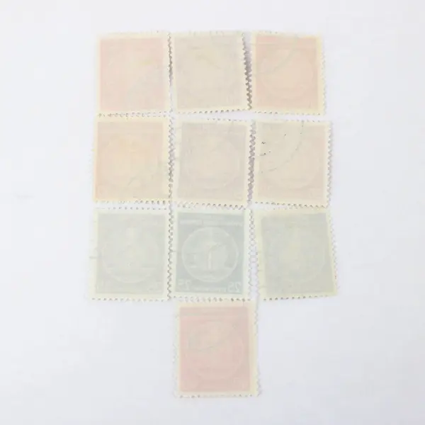 Lot Of 10 DDR 1954 Canceled Postage Stamps 25 30 40 50 Pfennig