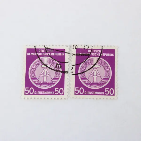 Lot Of 10 DDR 1954 Canceled Postage Stamps 25 30 40 50 Pfennig