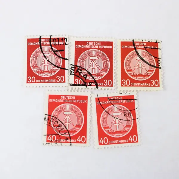 Lot Of 10 DDR 1954 Canceled Postage Stamps 25 30 40 50 Pfennig