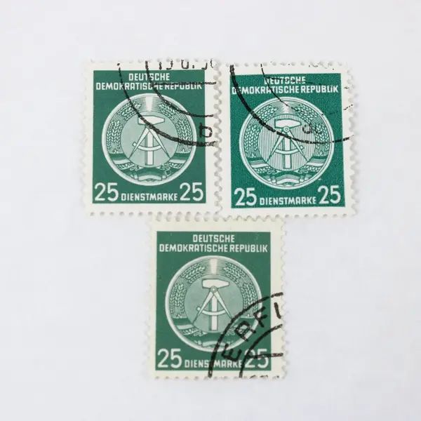 Lot Of 10 DDR 1954 Canceled Postage Stamps 25 30 40 50 Pfennig