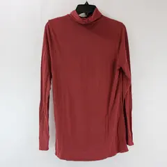 Soft Surroundings 2EV49 Women's Small Rust Orange Mock Neck Top