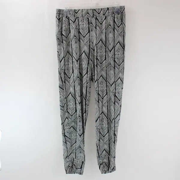 Dex Women's Small Black White Printed Pull-On Pants