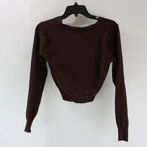 NWT Grace Karin Women's Small Dark Brown Button-Front Shrug