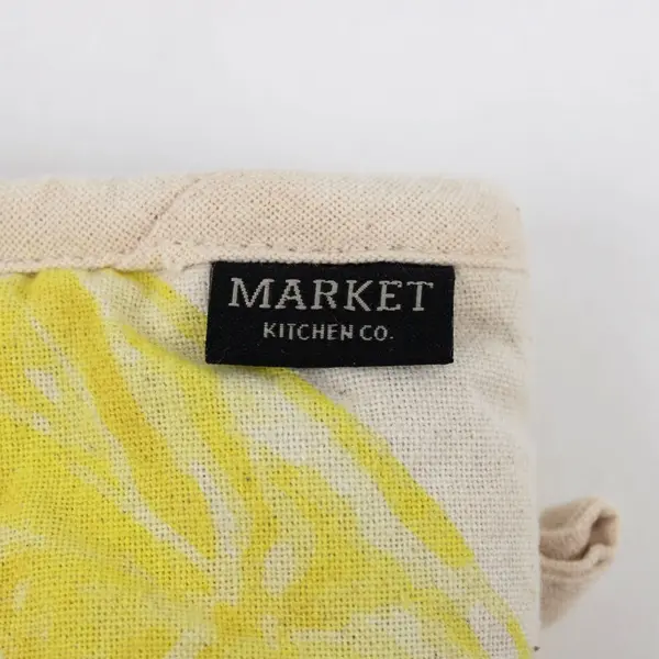 Market Kitchen Co Pair Lemon Leaf Print Oven Mitts