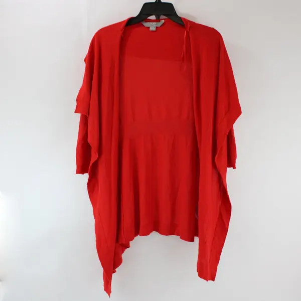 Jana Women's Small Orange Open Front Long Sleeve Cardigan