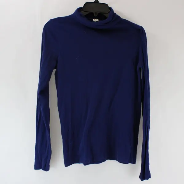 J.Crew Women's Medium Navy Blue Long Sleeve Turtleneck Top