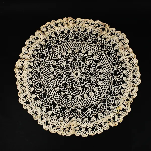 Lot of 7 Handmade Crochet Lace Doilies Cream & Ecru Assorted Openwork