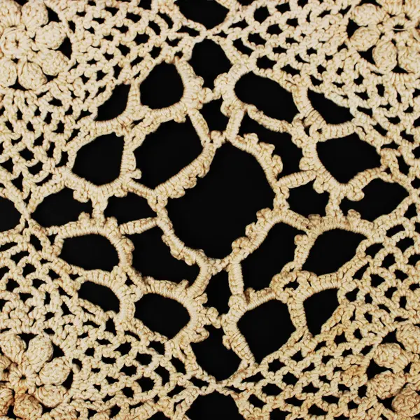 Handmade Crochet Table Runner Doily Cream 36x20"