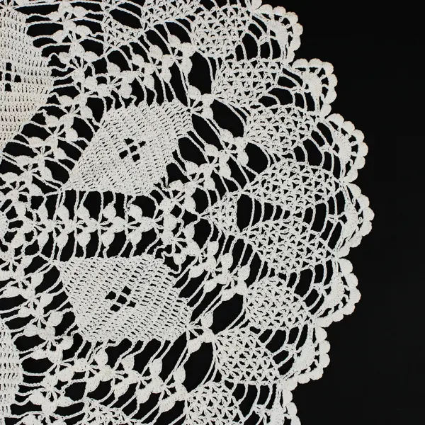 Crochet Lace Round Table Doily Cream Handmade Centerpiece