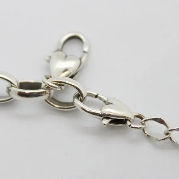 Brighton Silver Tone Cross Pendant Necklace Faux Pearl Chunky Chain 17 to 22in