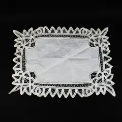 Battenburg Lace Table Runner Topper White 18 x 14 Inch