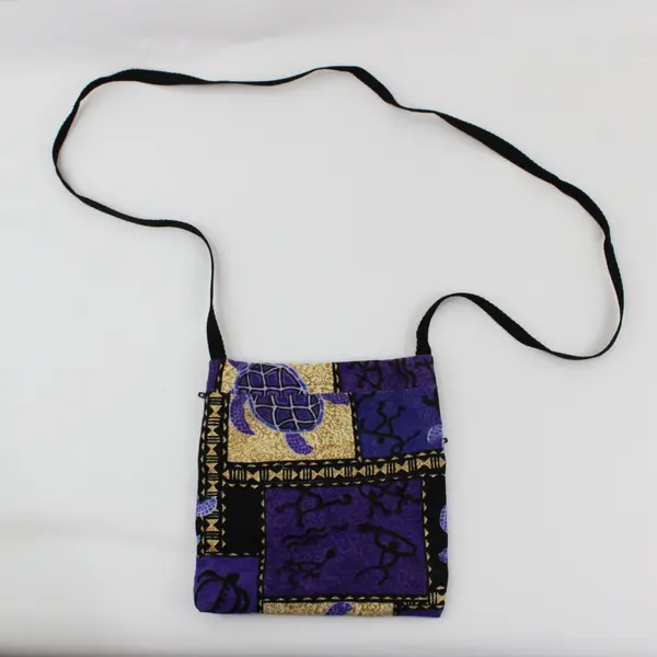 Local Design Purple Hawaiian Turtle Print Shoulder Crossbody Bag USA