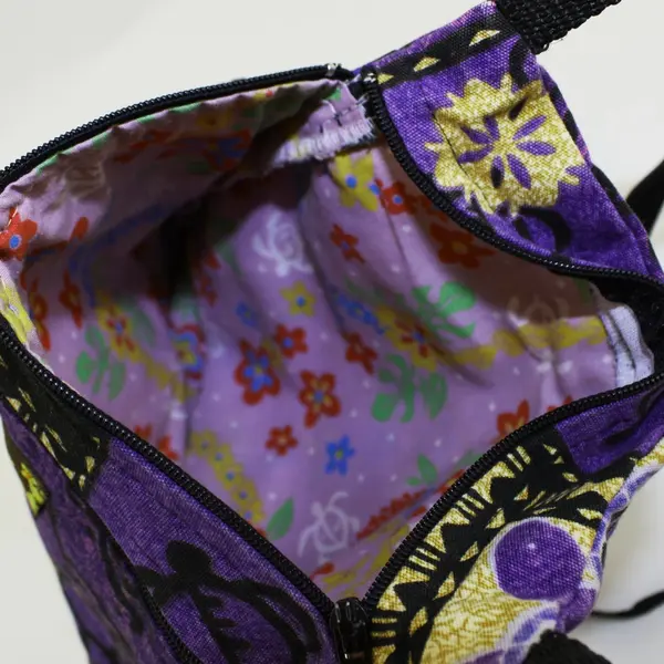 Local Design Purple Hawaiian Turtle Print Shoulder Crossbody Bag USA