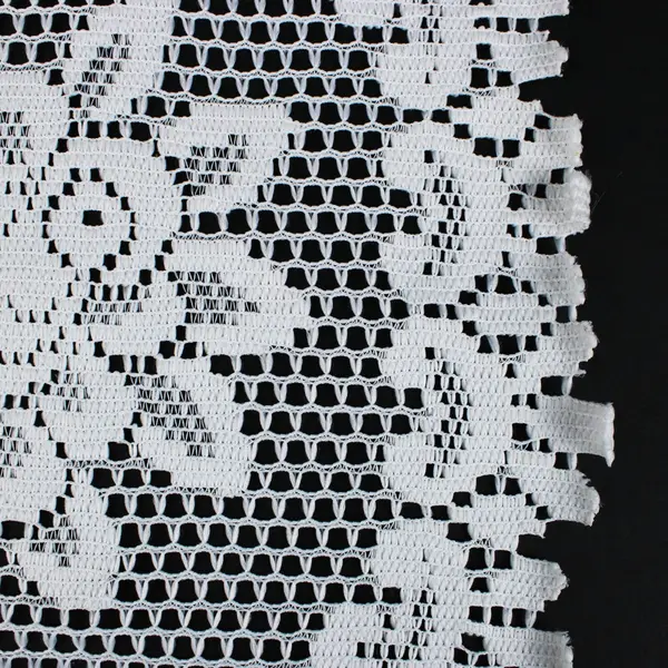 White Floral Lace Crochet Doily Runner