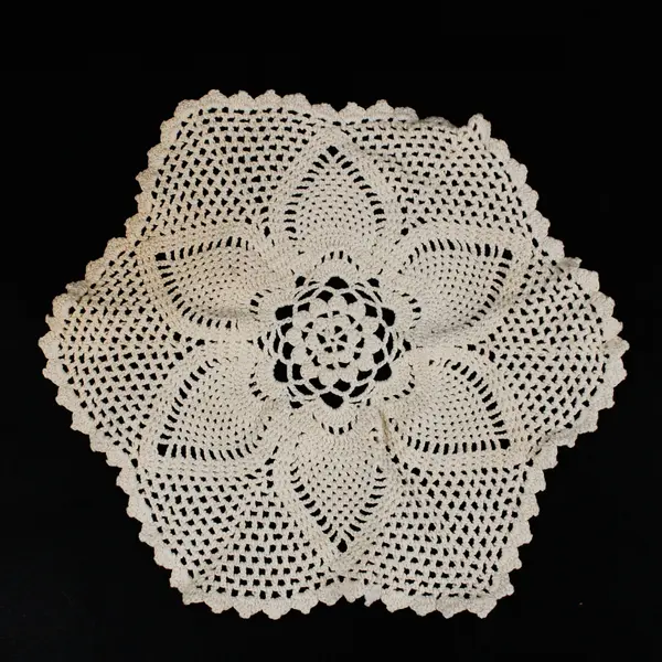 Lot of 4 Hand Crocheted Floral Lace Doilies Round