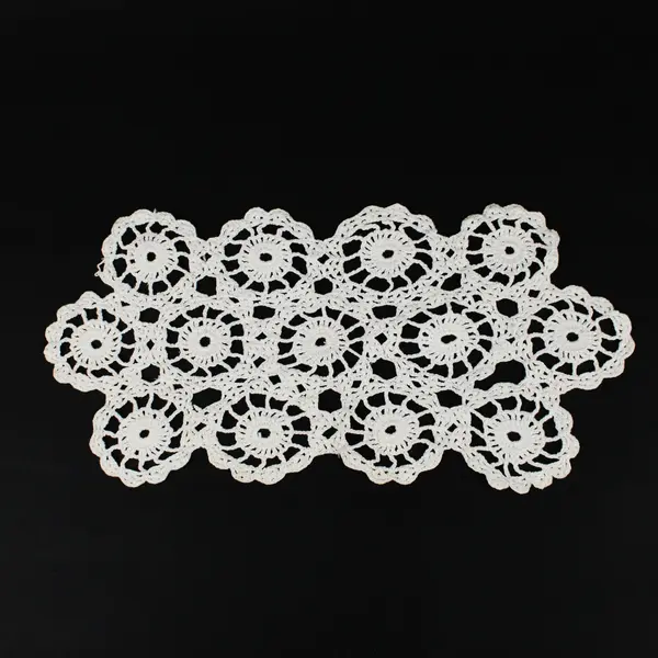 Handmade Crochet Lace Doily White Floral