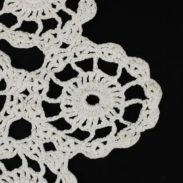Handmade Crochet Lace Doily White Floral