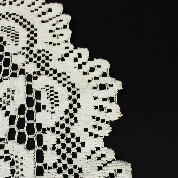 Handmade Crochet Lace Round Doily 20x20 Floral Table Decor