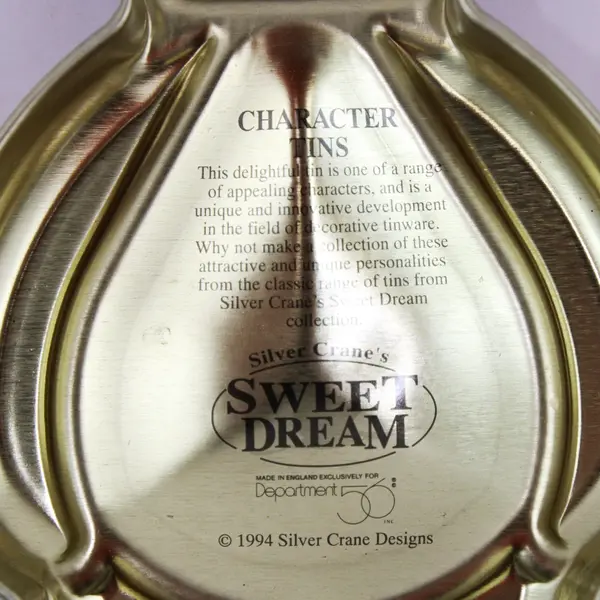 Silver Crane Designs 1994 Sweet Dream Santa Bear Christmas Candy Tin