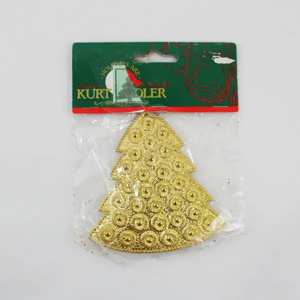 Lot of 2 Packs Kurt S Adler Gold Christmas Tree Hanging Ornaments, # H2384 New 
