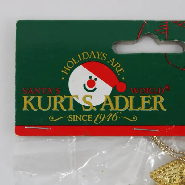 Lot of 2 Packs Kurt S Adler Gold Christmas Tree Hanging Ornaments, # H2384 New 