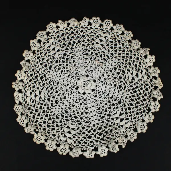 Lot of 4 Handmade Cotton Crochet Round Lace Doilies