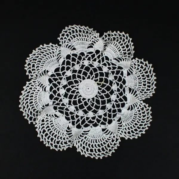 Lot of 4 Handmade Cotton Crochet Round Lace Doilies