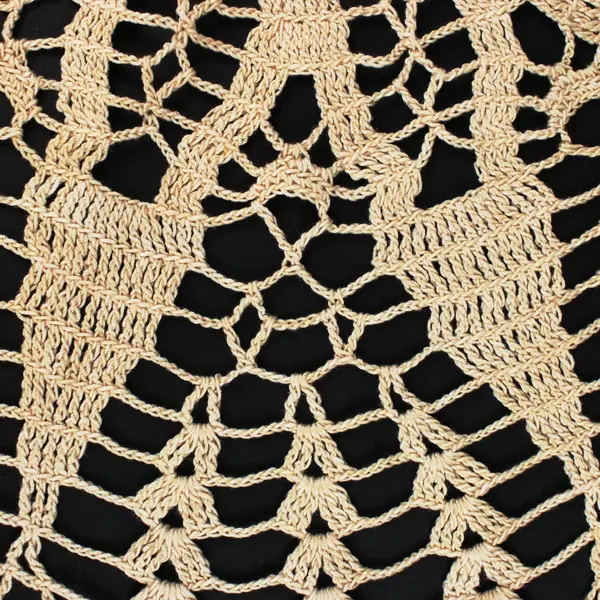 Handmade Crochet Lace Doily Table Topper Beige 19.5 x 19.5