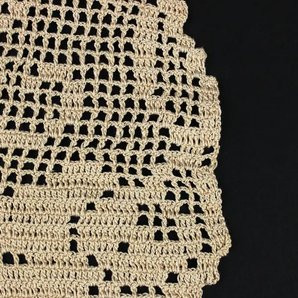Lot of 2 Handmade Crochet Lace Doilies Round Cream