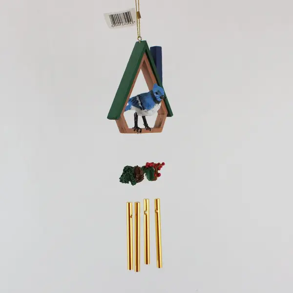 Lot of 4 Small Christmas Wind Chime Ornaments Tree Church Star Bird 1 Roman