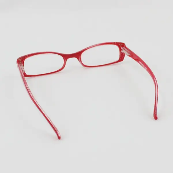 Pair ICU Eyewear Eye Readers 2.25x Green Case, Red Frames with Bling 