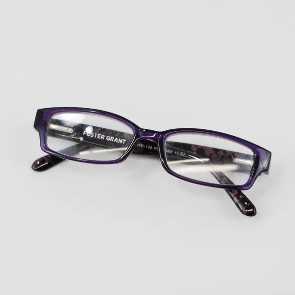 Lot of 4 Pairs Reading Glasses +2.50, 2 Foster Grant, Dazzler, Unbranded