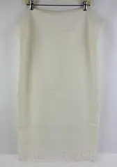 Lot of 2 King Size Pillowcases Off White w/Lace 35.5" and Pale Yellow 34.5"