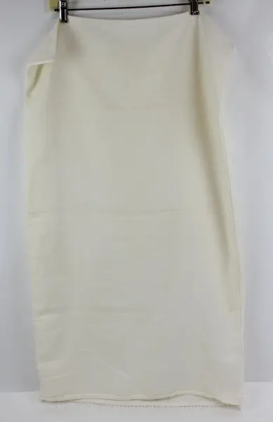 Lot of 2 King Size Pillowcases Off White w/Lace 35.5" and Pale Yellow 34.5"