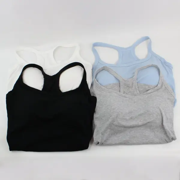 Lot of 4 Women's XL Ribbed Padded Bra Tank Tops Camisoles