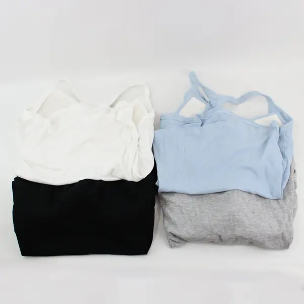 Lot of 4 Women's XL Ribbed Padded Bra Tank Tops Camisoles